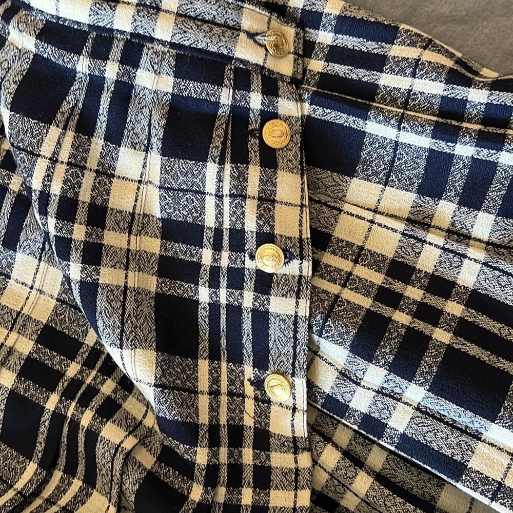 Vintage Pendleton Wool Plaid Black White Women's Skirt Size  12 - Picture 5 of 12